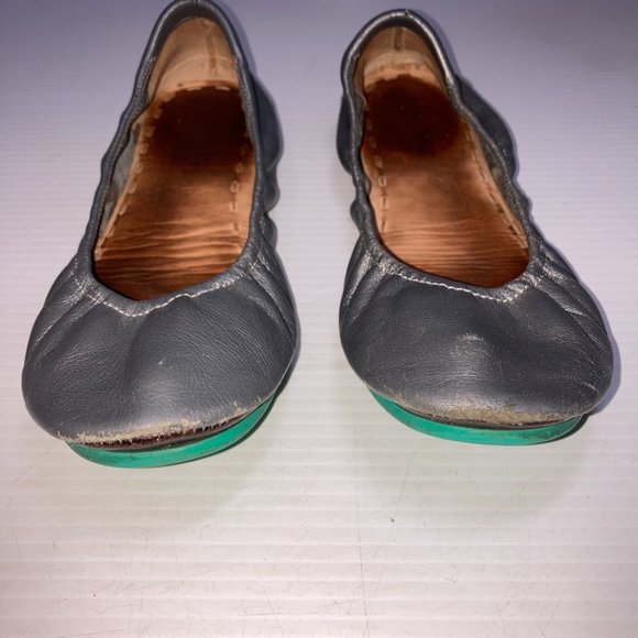 Tieks by Gavrieli Foldable Scrunch Ballet Flats Sz 9 Pewter Gray Leather From - Picture 4 of 11